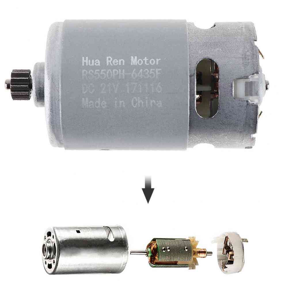 Rs550 12v/16.8v/21v/25v 19500 Rpm Dc Motor With Two-speed 12 Teeth And High Torque Gear Box