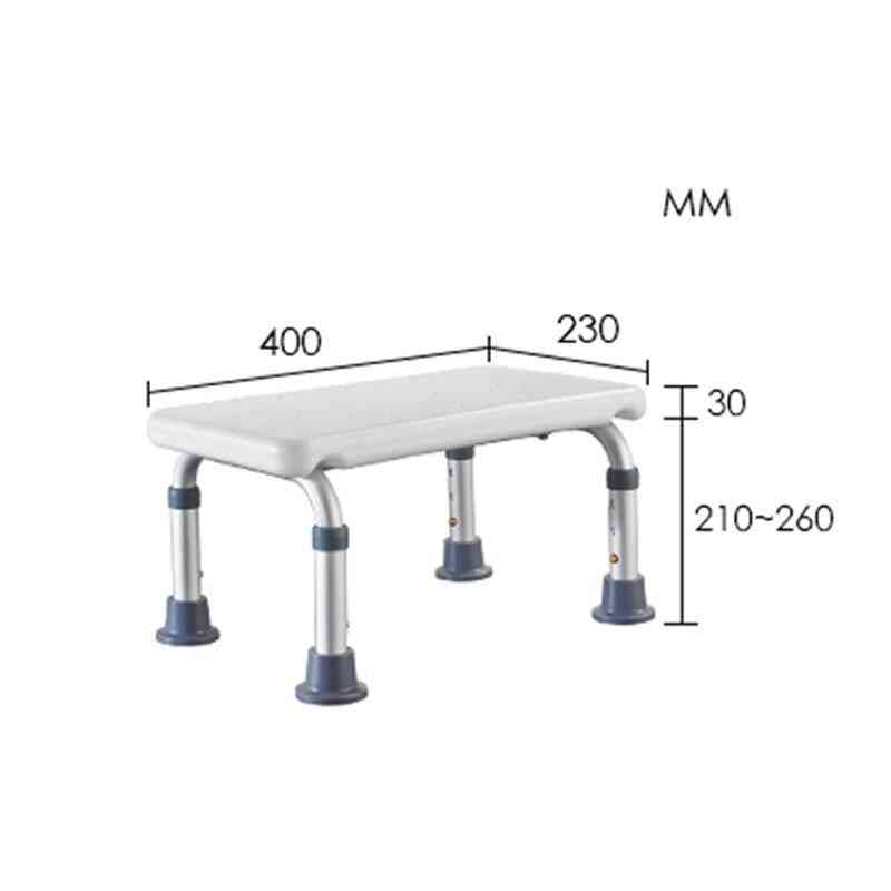 Yj-2054 scaun pentru picioare de duș de baie, ușor cu picioare antiderapante scaun de siguranță pentru baie (argint 1buc)