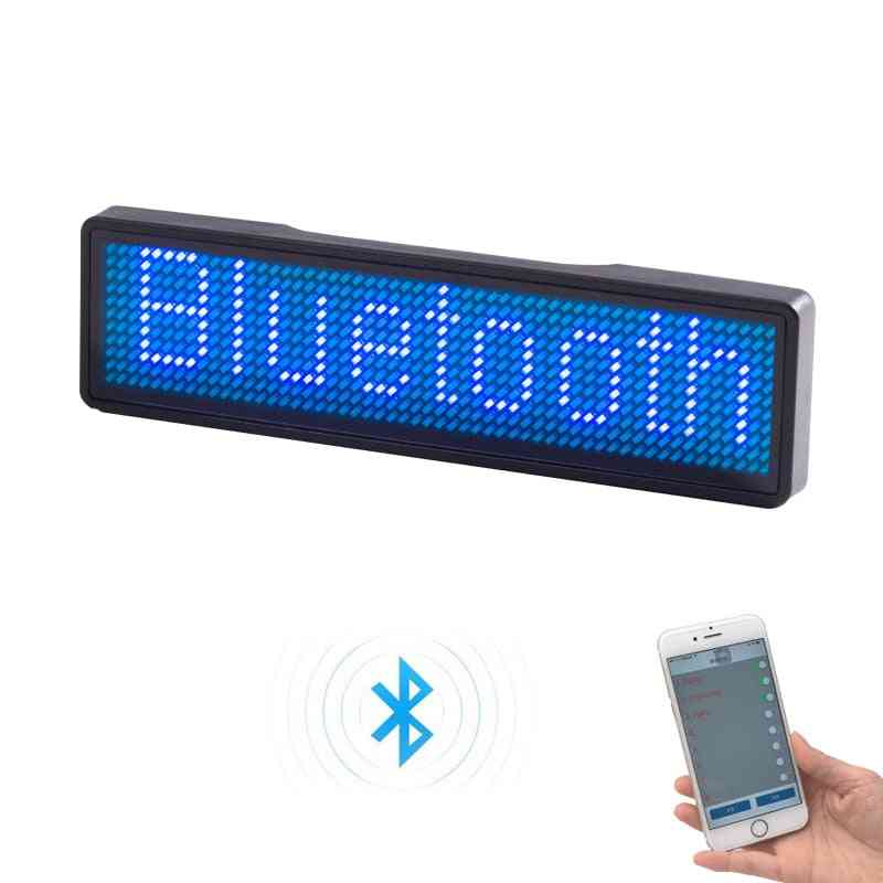 Bluetooth programmierbare LED Namensschild Fall mit Magnet und Pin für Event Cafe Bar Restaurant Expo Show - rot LED / schwarz Fall