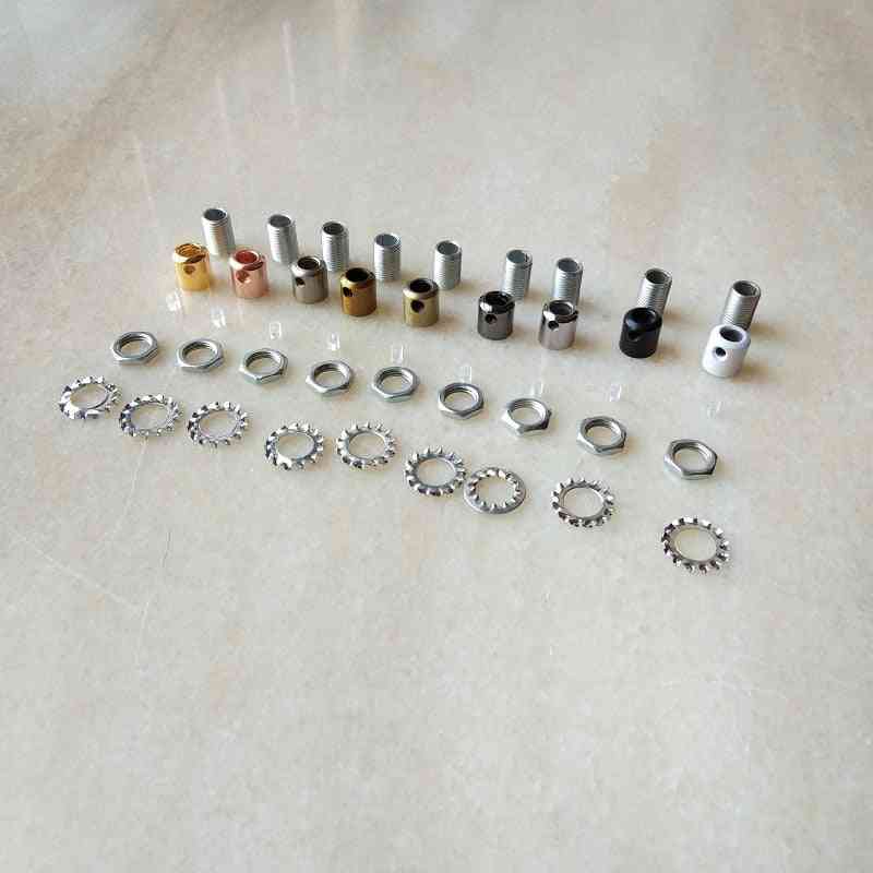 Threaded Tube, Transparent Screws, Nuts And Wire Grips Set