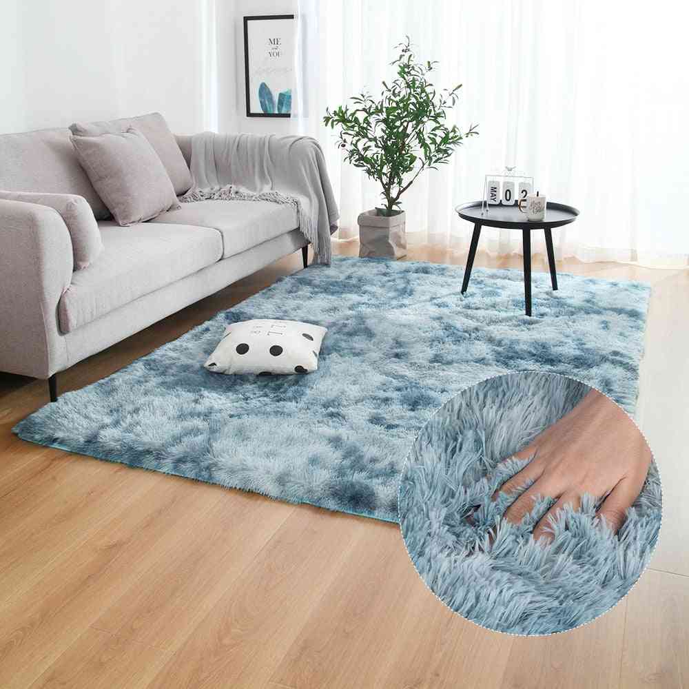 Tæppebånd farvning plys - bløde tæpper til soveværelse, stue skridsikker gulvmåtter sæt 6 - h / 40x60cm