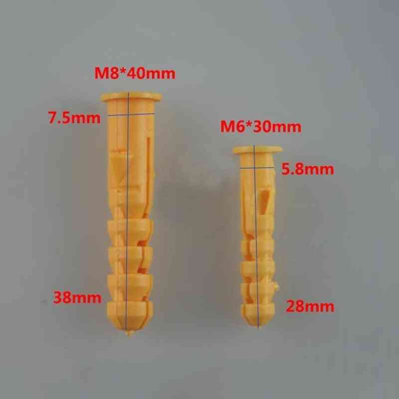 10-50 pezzi tasselli di ancoraggio a parete in plastica rigata m6 / m8 / m10 - m8x60mm 20 pezzi