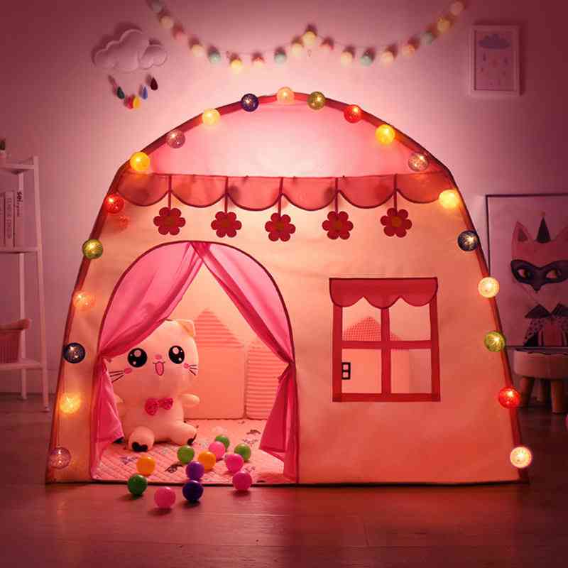 Play Kids Tent -princess Castle Folding Cubby