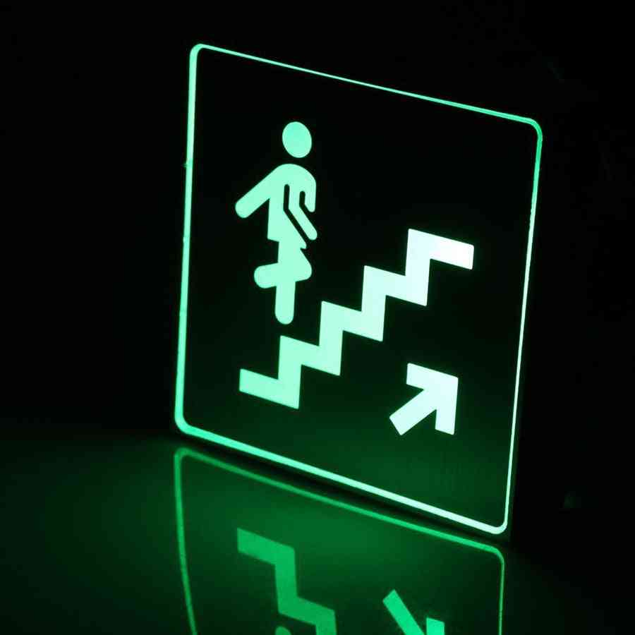 AC-ledd nödljus inomhus indikator signal skylt lampa, man kvinna toalett wc ingen rökning wifi utgång kaffe märke reklam ljus - vit / wifi