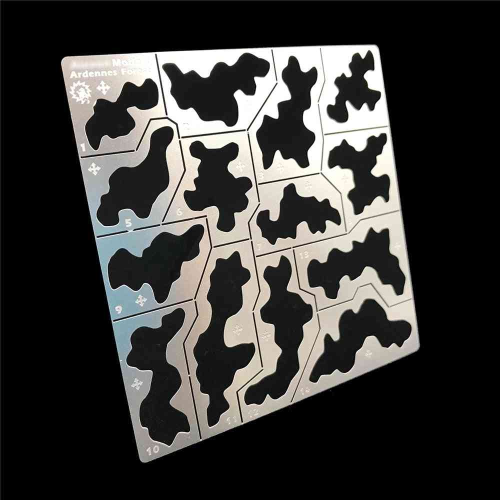 Forest Camouflage, Stenciling Template - Leakage Spray Plate For Gundam Military Model