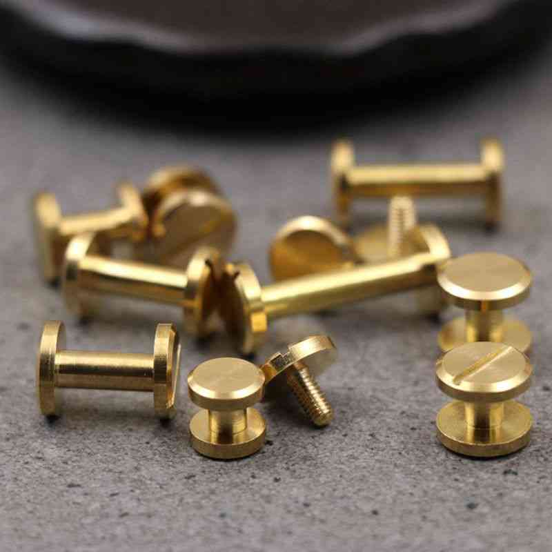 10pcs Solid Brass Binding Chicago Screws -nail Stud Rivets