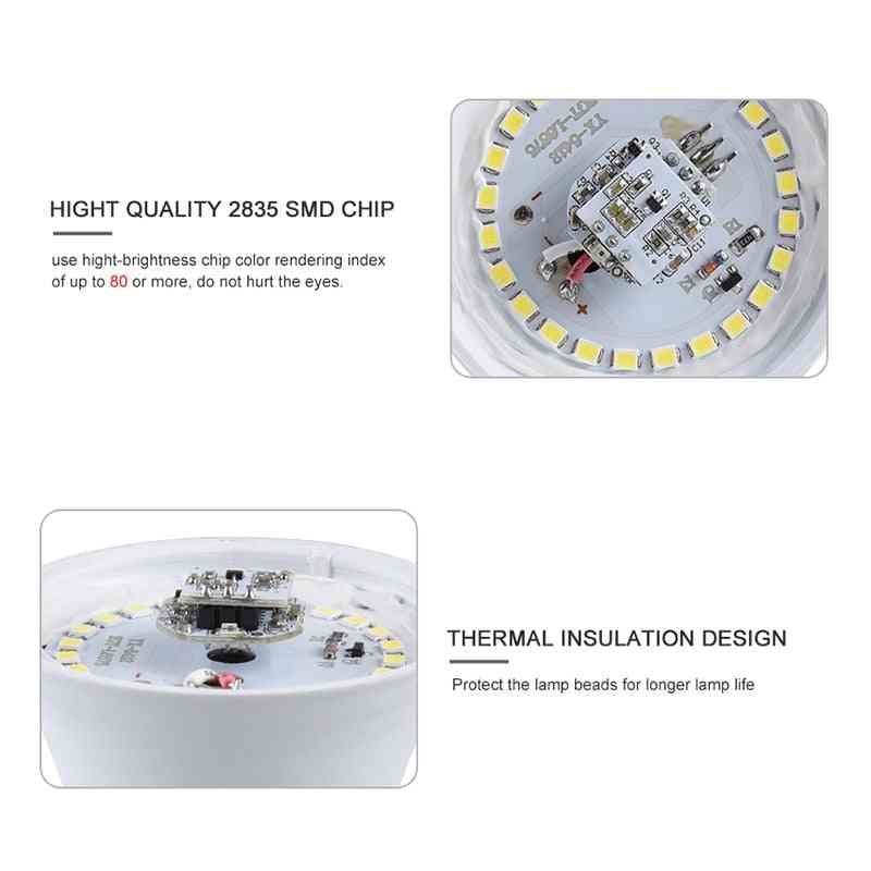 Ampoule LED Capteur Radar Mouvement AC 85-265V Auto Corps Infrarouge Intelligent Son Intelligent E27 Ampoule LED Pour La Maison - 10W / Blanc