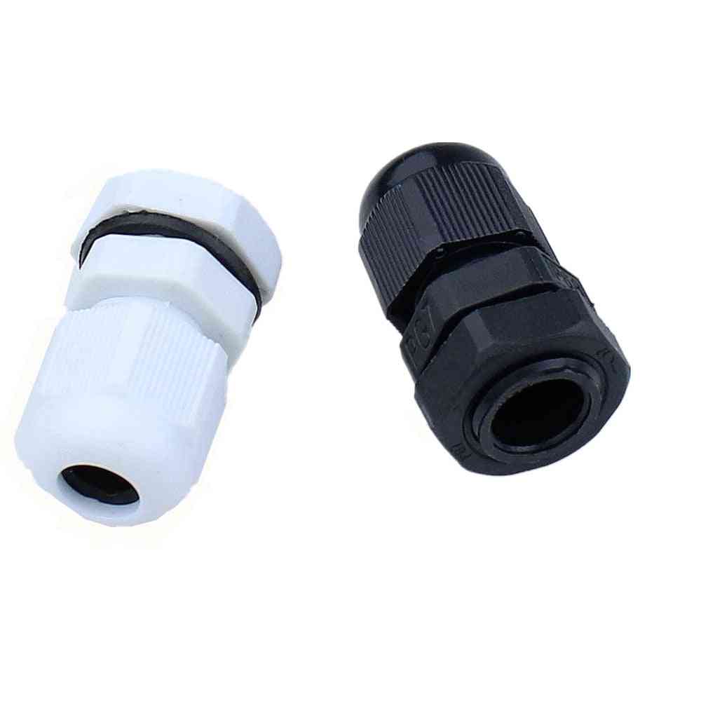 Connettore pressacavo pg7, plastica nylon impermeabile per cavo 3-6,5 mm - nero pg7 con anello