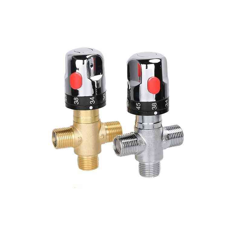 Brass Thermostatic Mixing Valve Bathroom Faucet