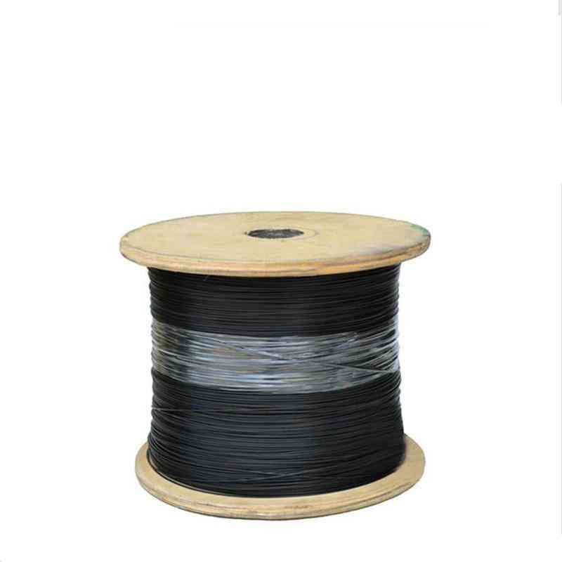PVC powlekany tworzywem sztucznym kabel ze stali nierdzewnej 304 o średnicy 0,38-6 mm (po powlekaniu) - czarna powłoka pcv / 0,38 mm x 100 metrów 1x7