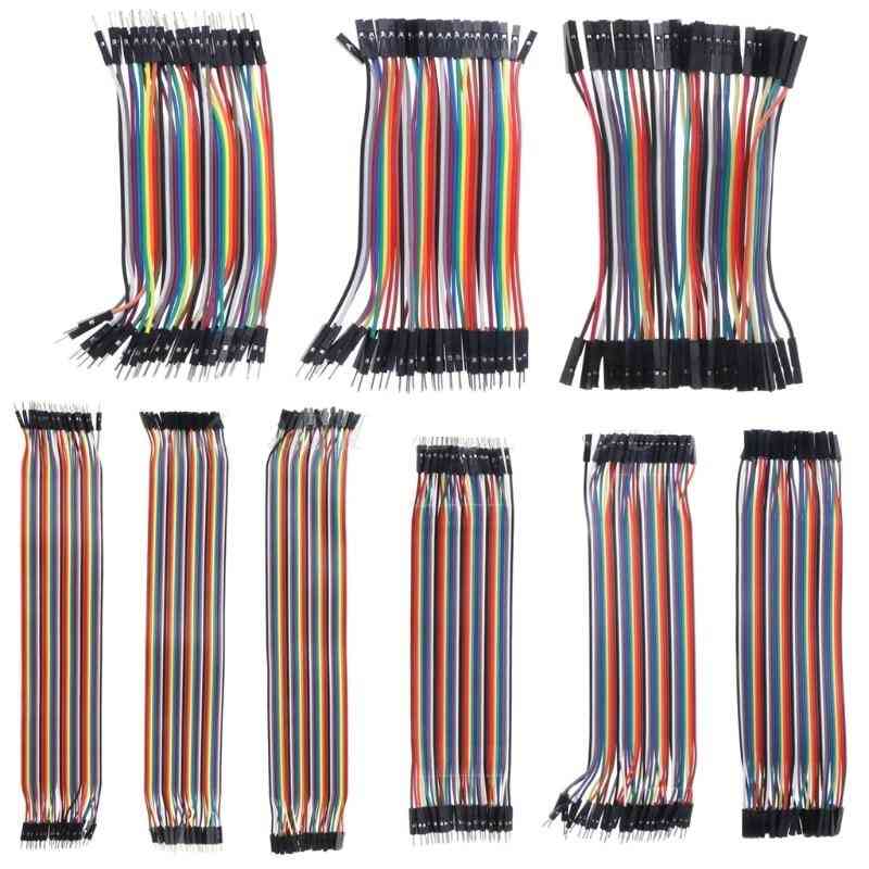 40 stks kabels, mf / mm / ff jumper breadboard draad gpio lint voor diy kit - mannelijk naar mannelijk / 10m