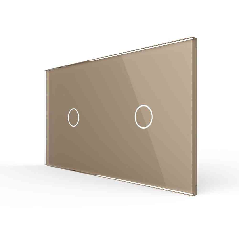 Eu Standard, Double Glass Panel For Wall Mounted Touch Switch