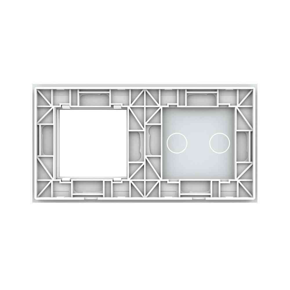 Eu Standard 2gang & 1 Frame Glass Panel For Switch And Socket