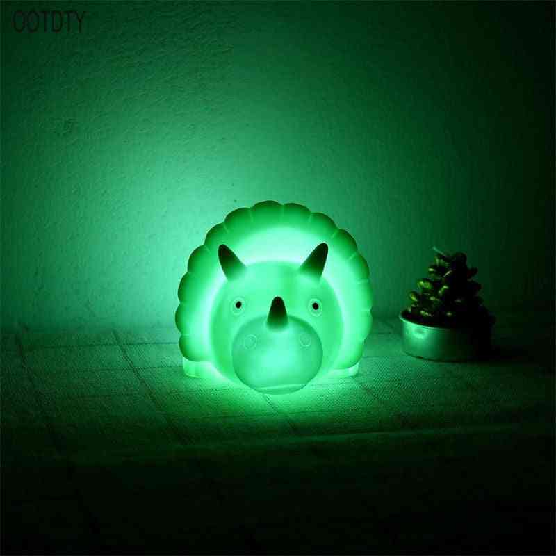 LED mini lámpara de dinosaurio pequeñas luces de noche decoración del hogar que brillan en la oscuridad juguetes para niños - verde