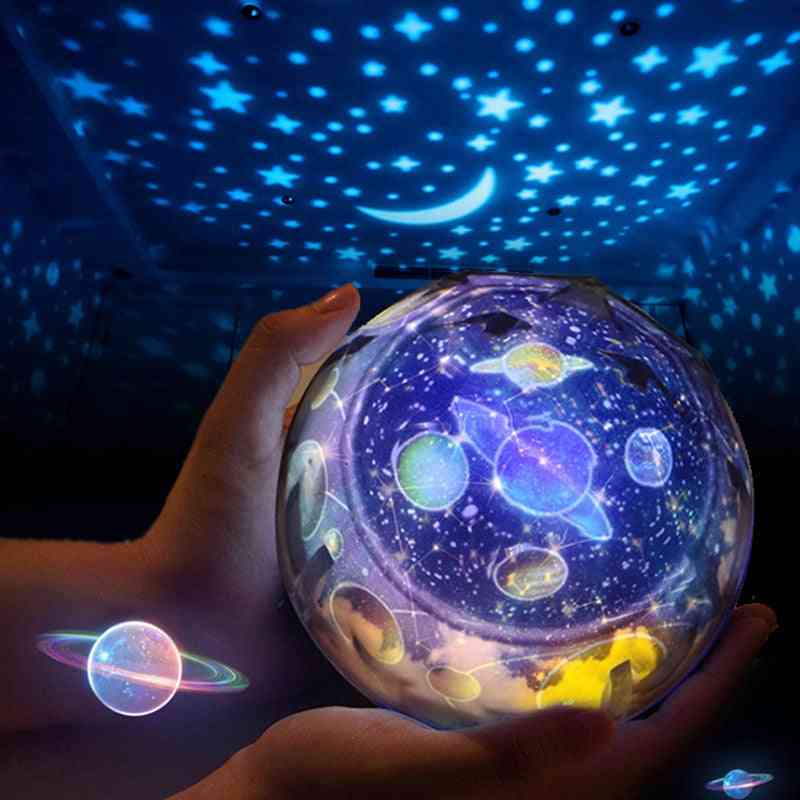 Multi Functional Starry Sky Projector, Earth/universe Displaying Rotating Led Lamp