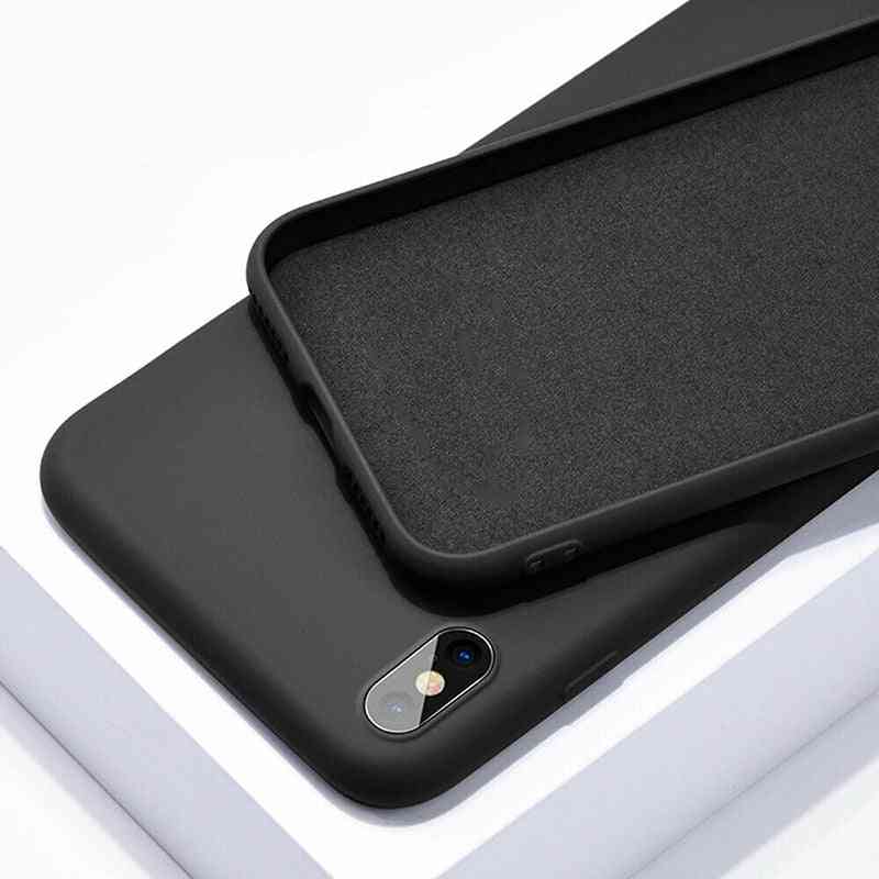 Schattige snoepkleurige koppels, zachte siliconen achterkant voor apple iphone 11/12 / pro / max / se 2/6 / s / 7/8 plus / x / xs max / xr - zwart / voor iphone x