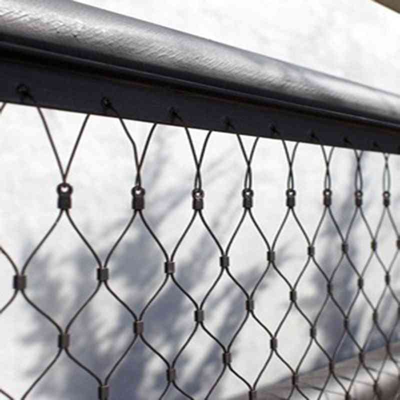 Eco-friendly, Stainless Steel Cable Mesh Railing Guard For Bridge Stairsway