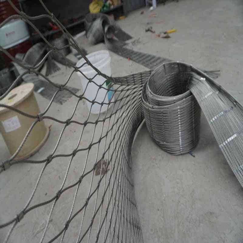 Eco-friendly, Stainless Steel Cable Mesh Railing Guard For Bridge Stairsway