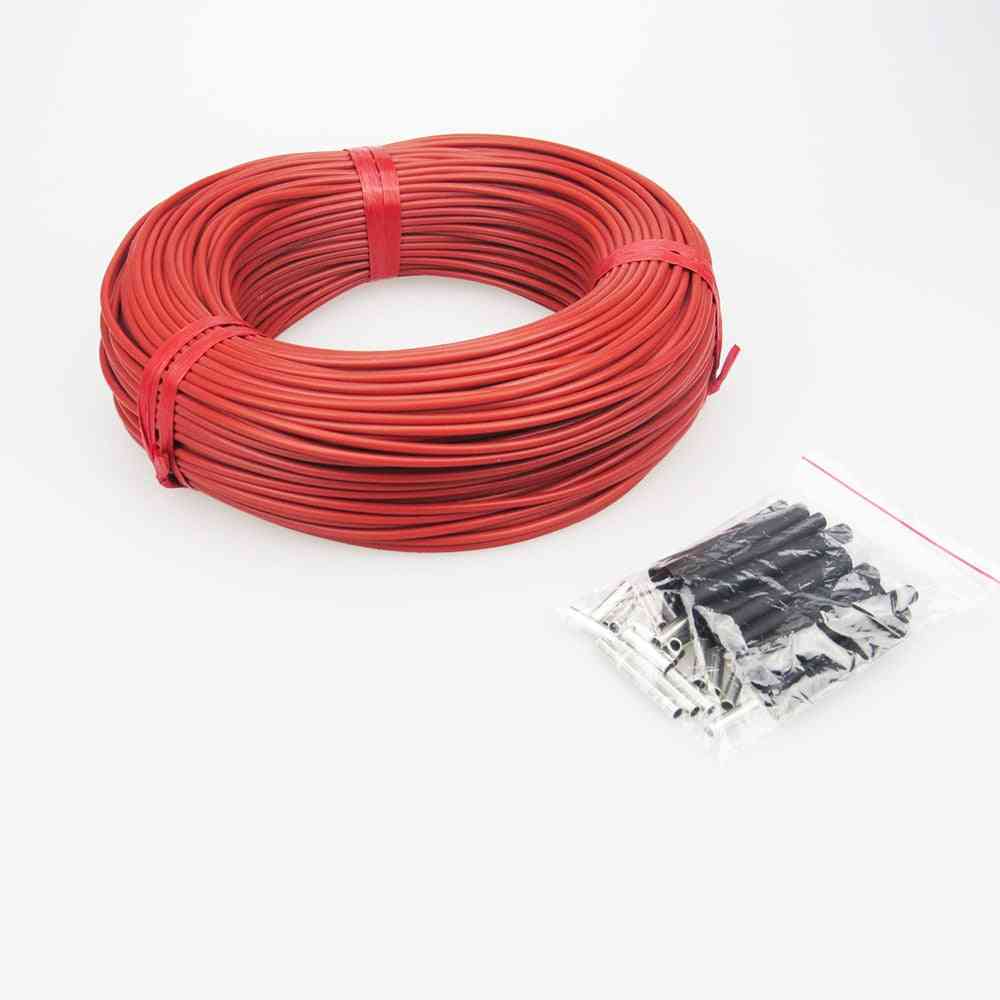 Czerwony kauczuk silikonowy dalekiej podczerwieni termostat pokojowy z ciepłą podłogą kabel grzejny z włókna węglowego - 100m
