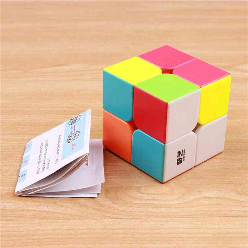 2x2x2 colorato, velocità senza adesivi - cubo magico giocattolo educativo e educativo per bambini -