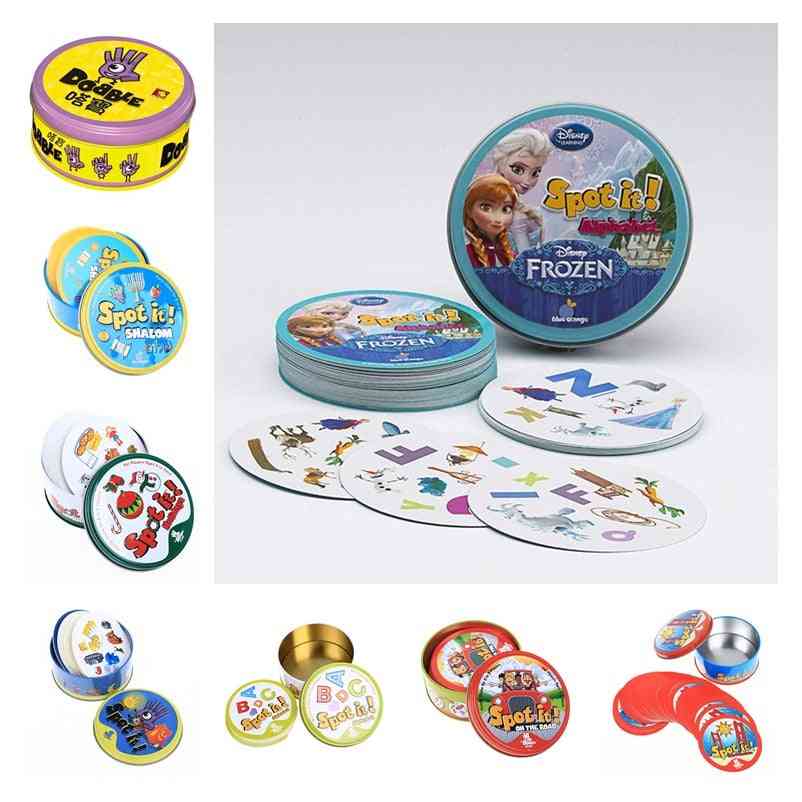 Spot It And Dobble Card Game With Metal Tin Box