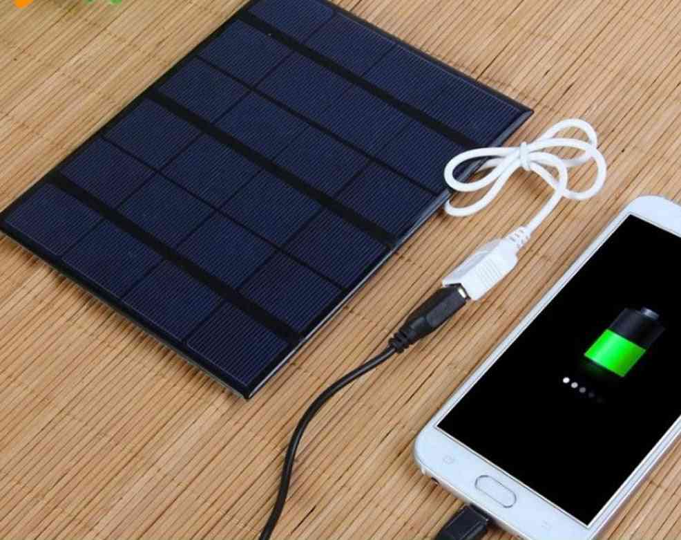 6v 3.5w Portable Solar Panel Battery Charger With Usb Port
