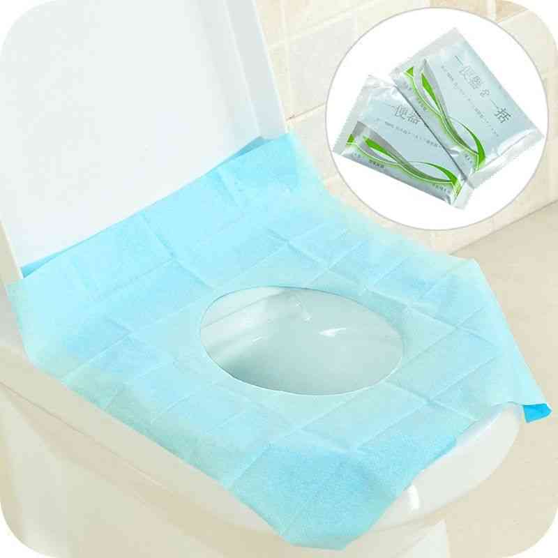 10st engångs toalettsitsöverdrag vattentätt bärbar resesäkerhet toalettsitsdyna