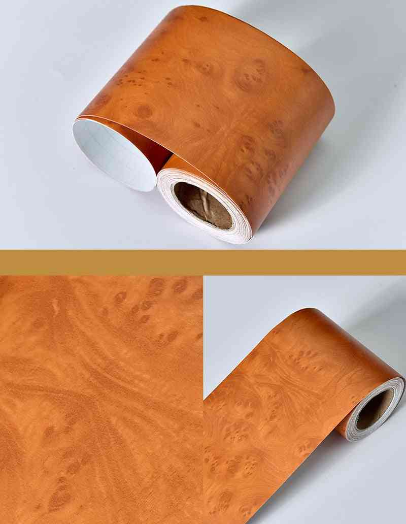 Wood Marble Baseboard Waterproof Wall Stickers, Self-adhesive