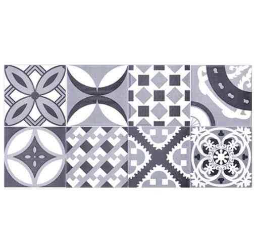 1 Roll 0.2x5m Retro Mosaic Tiles, Waist Line Wall Sticker, Wallpaper