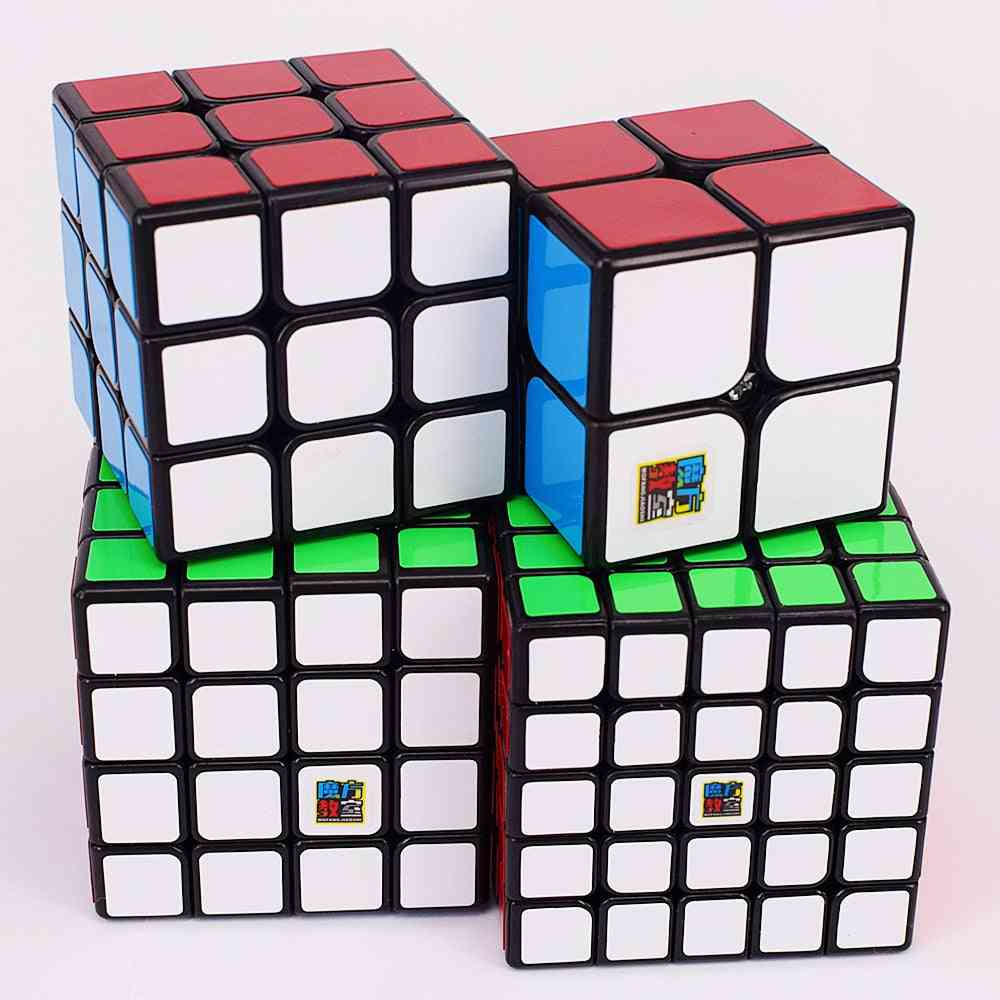 2x2x2 / 3x3x3 / 4x4x4 / 5x5x5 cubo mágico - rompecabezas de cubo de velocidad para niños - negro