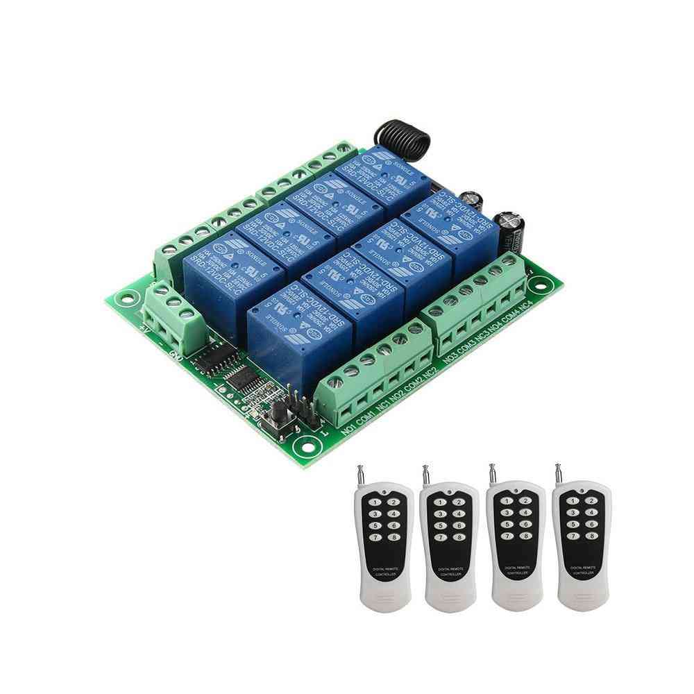 Trådløs smart home fjernbetjening switch, relæ modul controller transmitter - kit1 / 12v