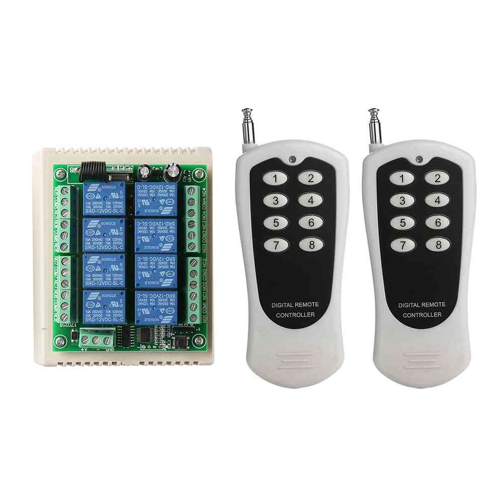 Trådløs smart home fjernbetjening switch, relæ modul controller transmitter - kit1 / 12v