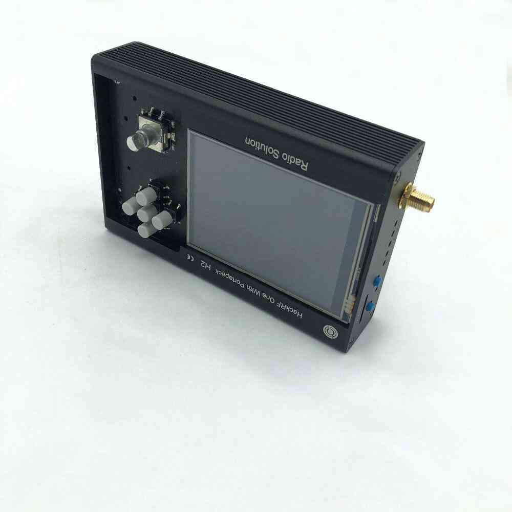 Aluminium kabinet cover shell metal sag til portapack h2 / hackrf one sdr radio (sort) -