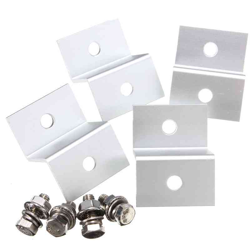 Aluminum Alloy Z Style Solar Panel Mounting Brackets With 4 Screw Fittings