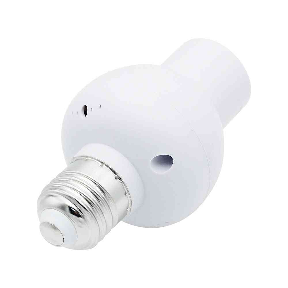 Lydlyssensor kontrol lampeholder, e27 skrue lampe baser hætte sokkel kontakt til korridortrapper indendørs belysning pære - lyd sensor holder