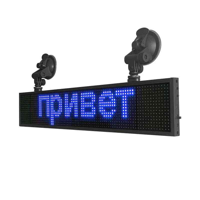 P5 Ultra Thin Car Led Sign Display Board - Indoor Programmable Scrolling Text Message Advertising Screen Panel