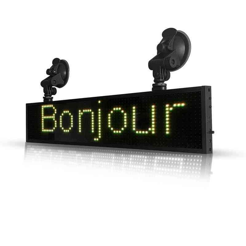 P5 Ultra Thin Car Led Sign Display Board - Indoor Programmable Scrolling Text Message Advertising Screen Panel