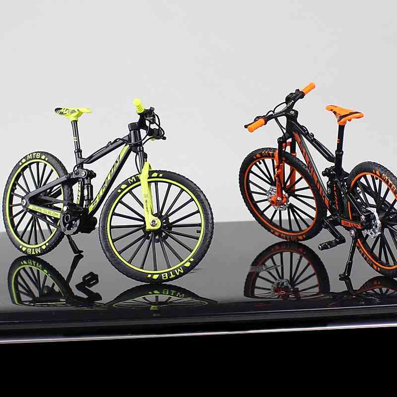 1:10 Mini Diecast Alloy Bicycle Model -metal Racing Finger Mountain Bike