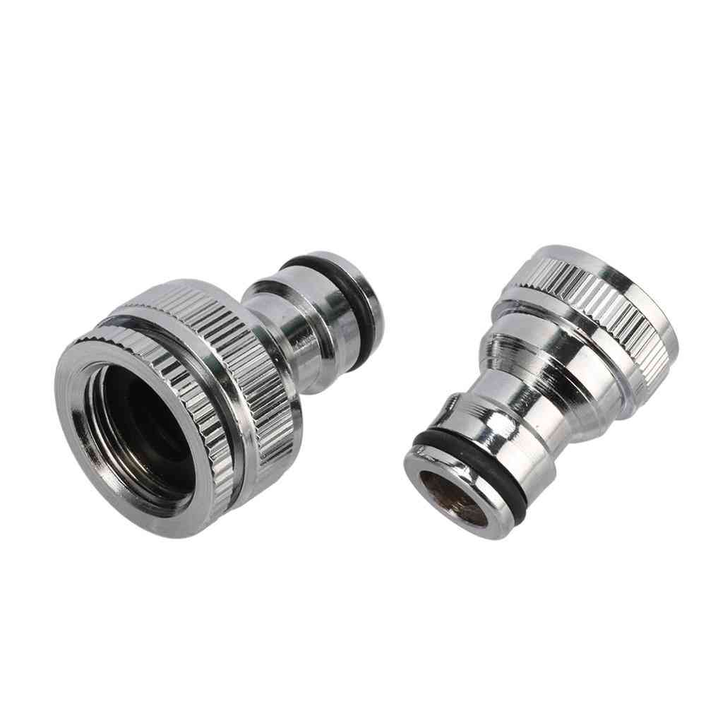 Female Thread Nipple Connector, Stainless Steel Water Faucet Adapter