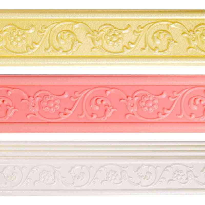 3d Home Interior Decoration Materials Foam - Waterproof, Self Adhesive Wallpaper Border Sticker