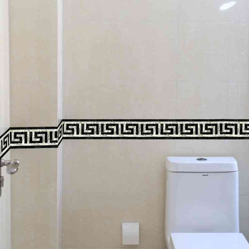 Samoprzylepne pcv 3d tapety granica kuchnia łazienka listwa przypodłogowa naklejka zdejmowana nowoczesna naklejka ścienna z płytek wodoodporny wystrój