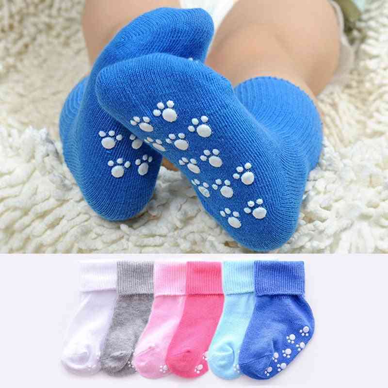 Candy Color, Anti Slip Cotton Socks For Kids