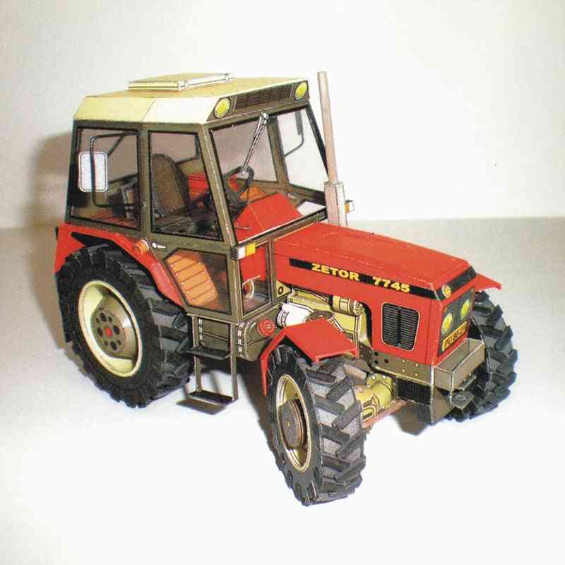 Military Tractor-diy 3d Paper Card Model-educational Toy