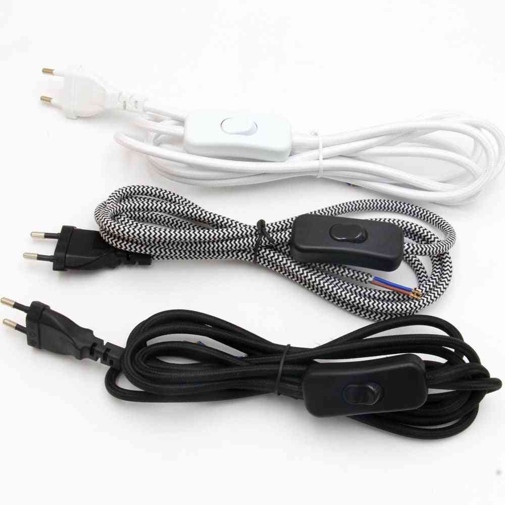 2m Eu Plug Power Cord With On/off Switch