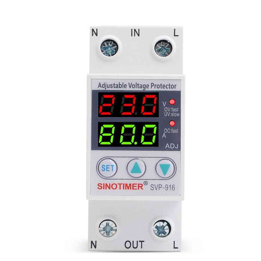 Dual Led Display Adjustable Voltage Protector With Limit Current Protection