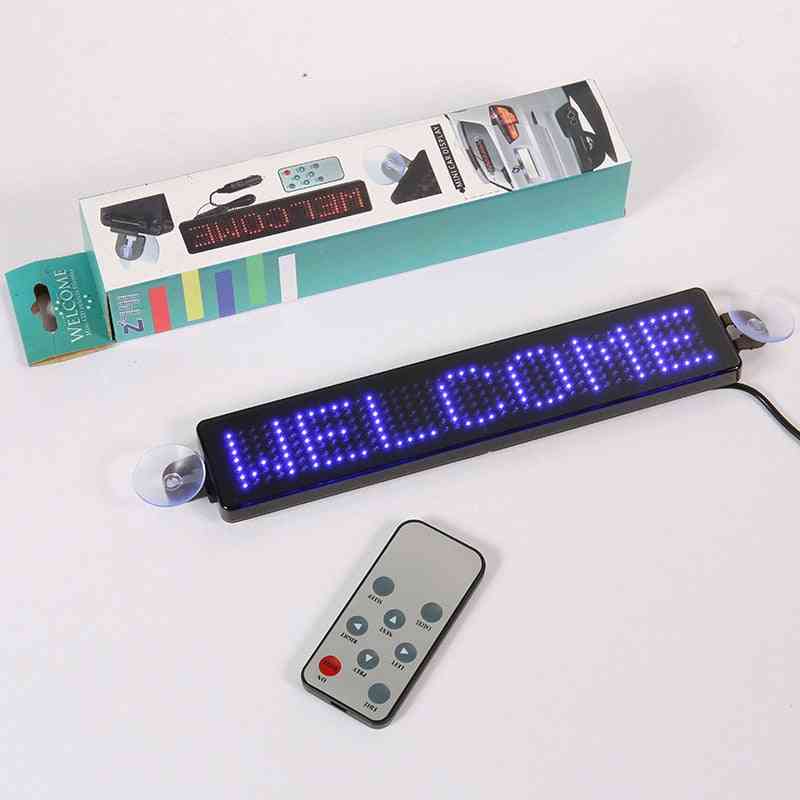 Programmable Led Display Sign, Remote Control 7*41 Pixels Scrolling Message Vehicle
