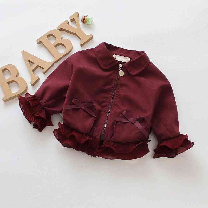 0-7y nyfödd babyflicka barn ytterkläder dragkedja, höst vinterjackor kläder - khaki / 3m