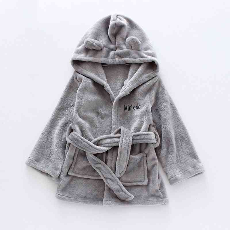 Autumn / Winter Kids Sleepwear - Robe Flannel Warm Bathrobe