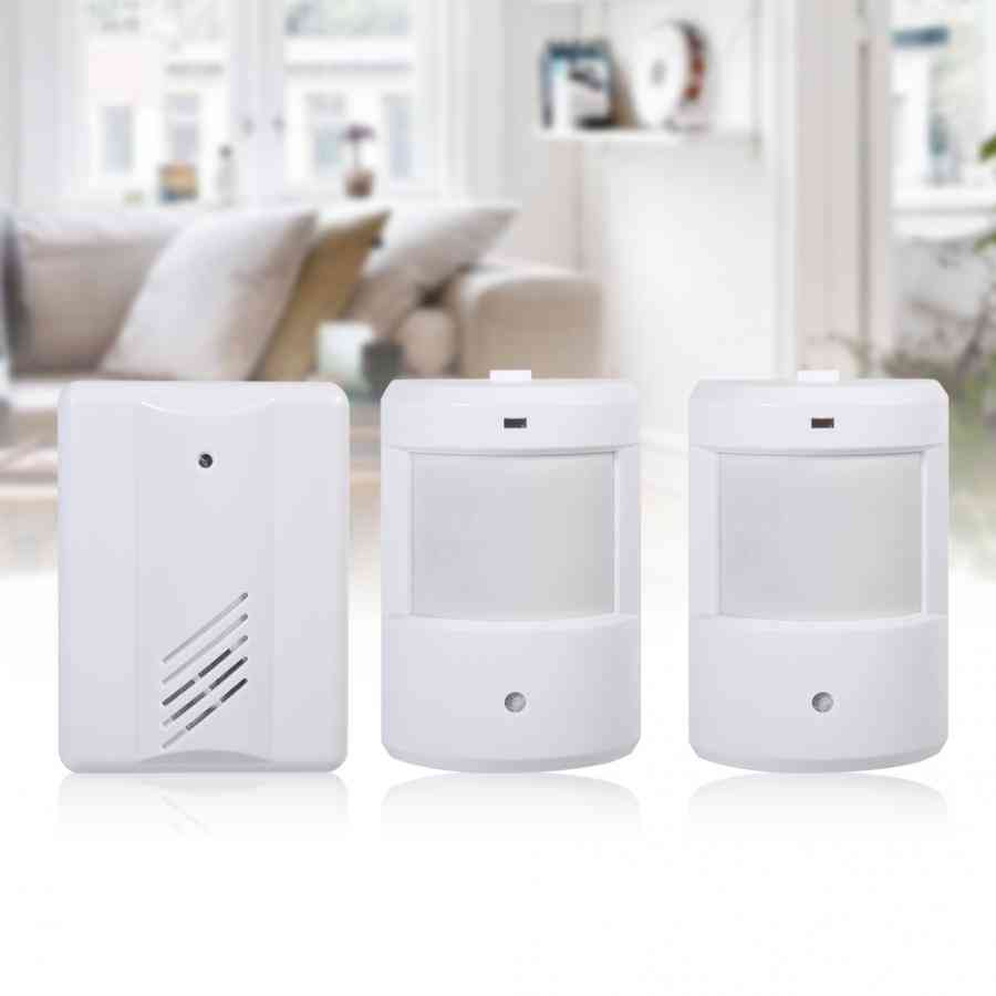 Pir Motion Sensor Detector, Wireless Door Bell For Alert - Home Security System