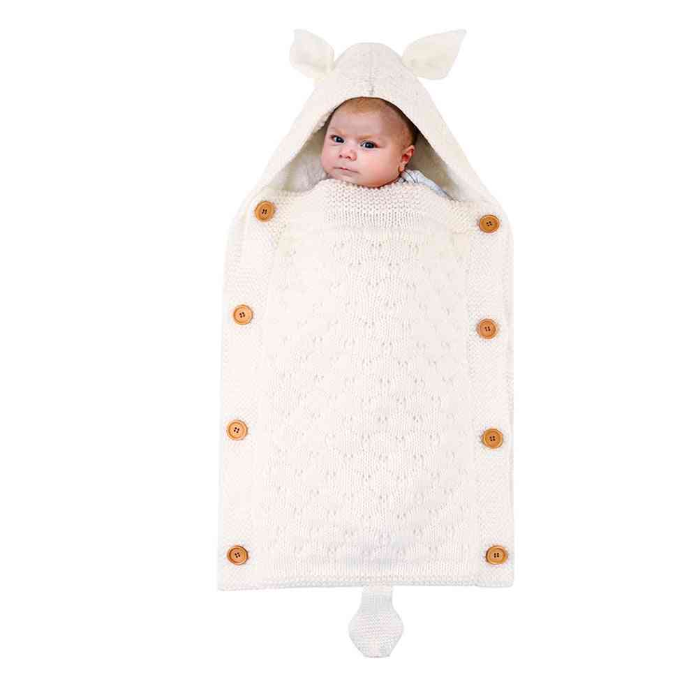 Saco de dormir com cobertor para bebê recém-nascido menino / menina - bege